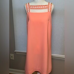 Lilly Pulitzer Coral Pink Embellished Strap Mini Dress